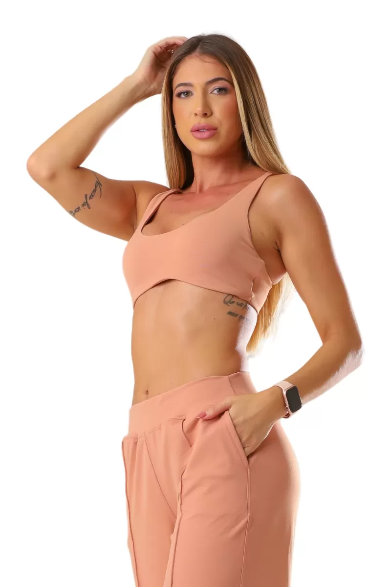 Garotafit - Top Sloopy Caramelo - TOB104OC