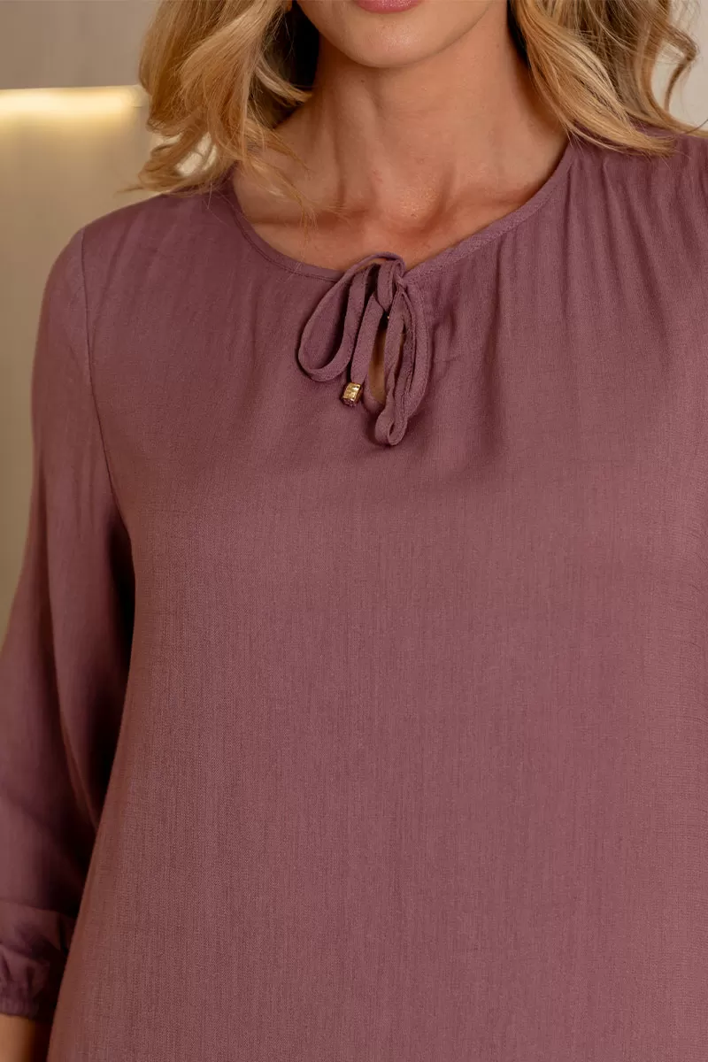 Miss Misses - Vestido Roseli Uva - 54588203