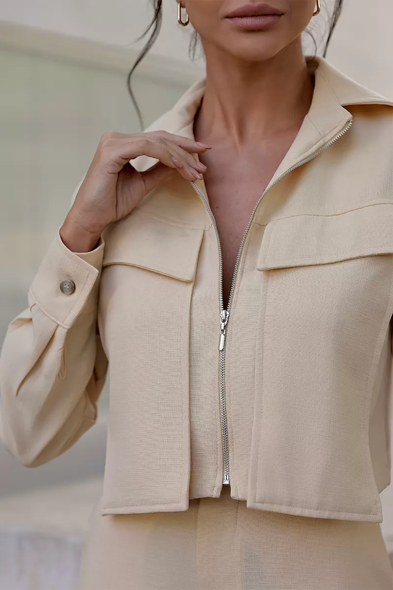 Dot Clothing - Set Dot Clothing Pantalona Shirt Zipper Butter - 2755OFF