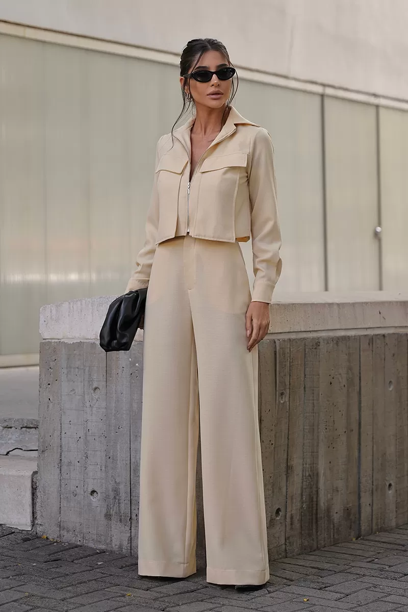 Dot Clothing - Set Dot Clothing Pantalona Shirt Zipper Butter - 2755OFF