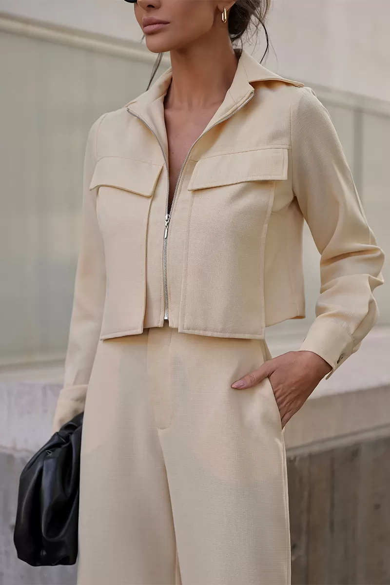 Dot Clothing - Set Dot Clothing Pantalona Shirt Zipper Butter - 2755OFF