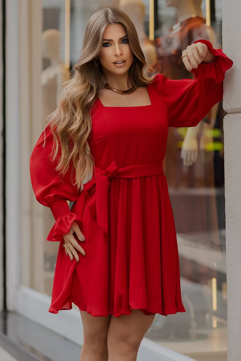 Miss Misses - Vestido Hortensia Vermelho - 54570024