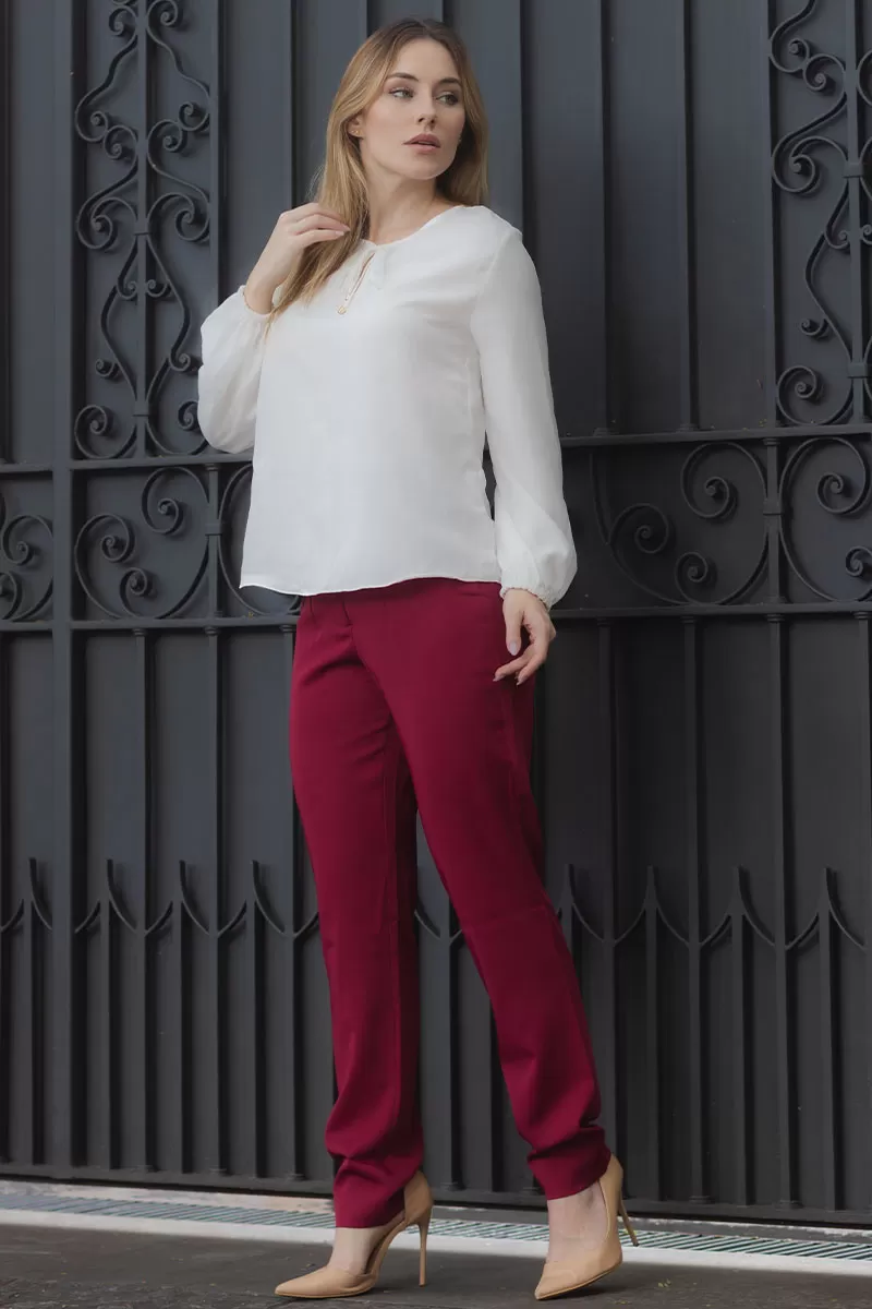 Miss Misses - Elis Long Sleeve Shirt with Off White Toe - 54589030