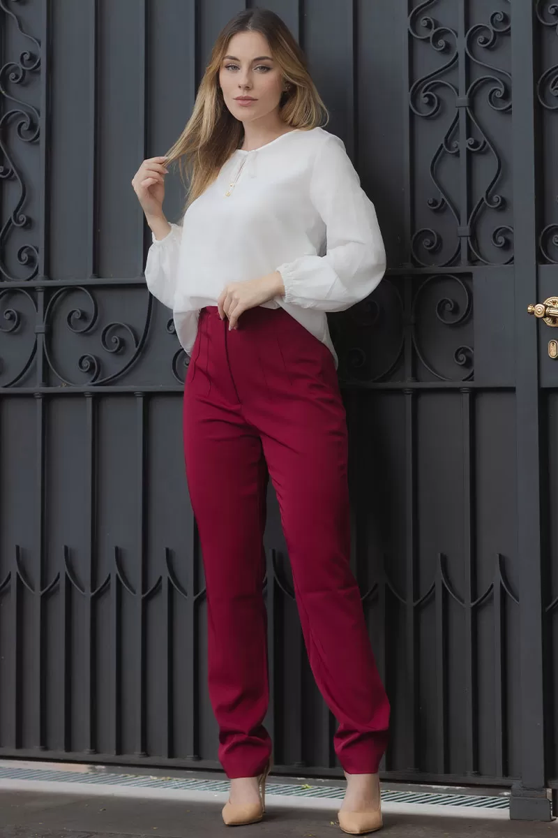 Miss Misses - Elis Long Sleeve Shirt with Off White Toe - 54589030