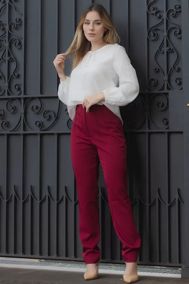 Miss Misses - Elis Long Sleeve Shirt with Off White Toe - 54589030