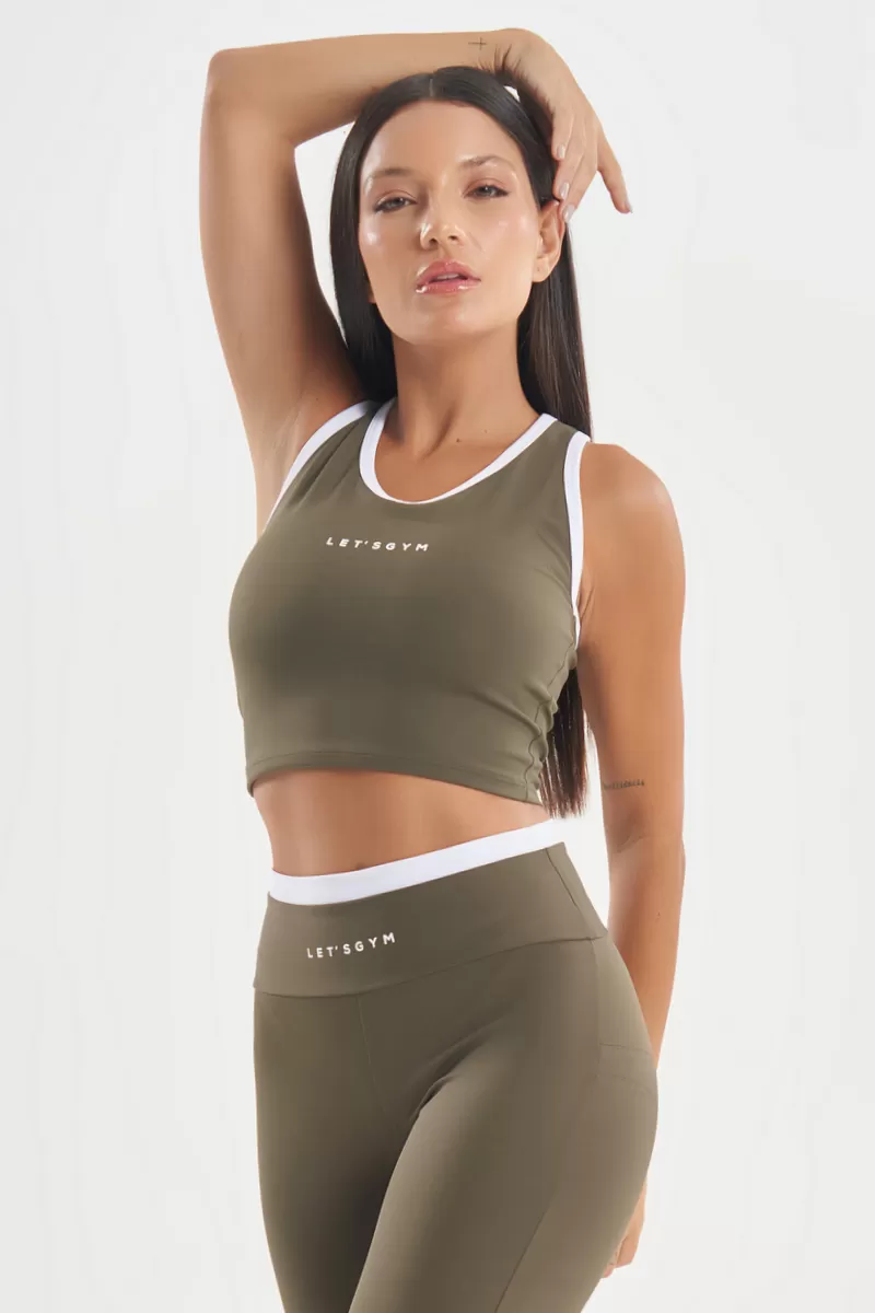 Lets Gym - Cropped Graceful Verde Militar - 2724VDM