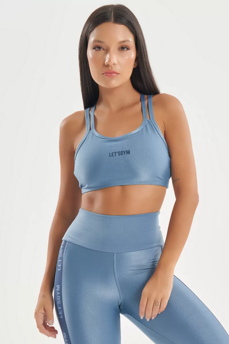 Lets Gym - Top Shades Azul Vintage - 2730AZV