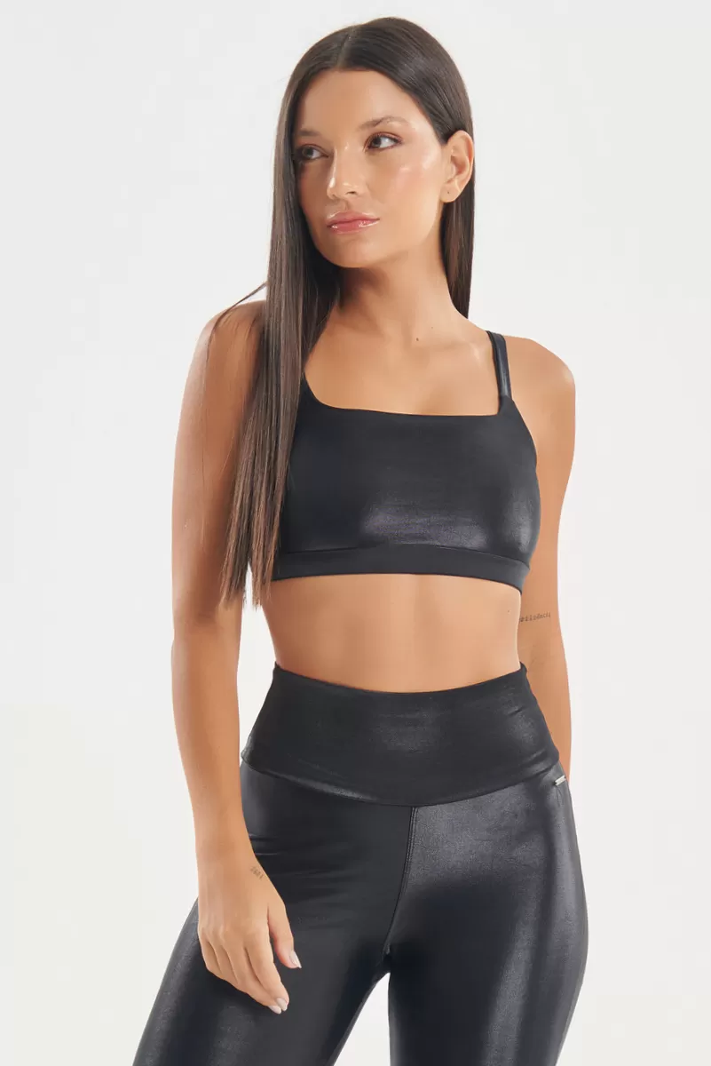 Lets Gym - Top Night Flush Preto - 2738PT