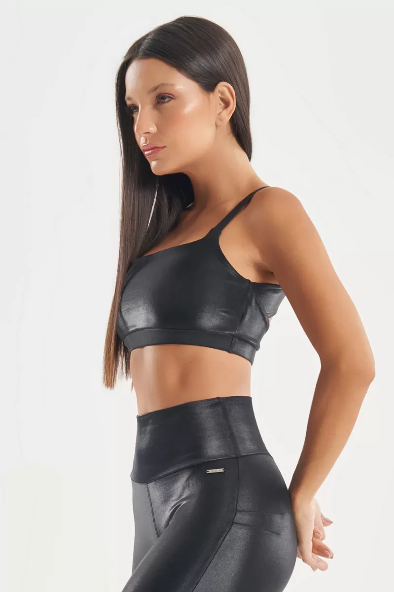 Lets Gym - Top Night Flush Preto - 2738PT