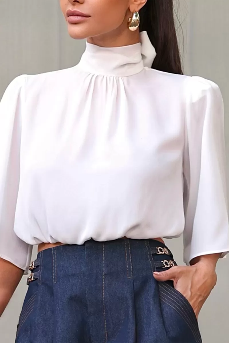 Dot Clothing - Shirt Dot Clothing Elastic Hem Offwhite - 2762OFF