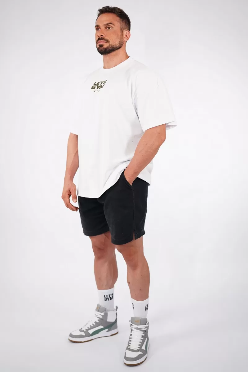 Lets Gym - Camiseta Oversized Line Up Branco - 2753BR