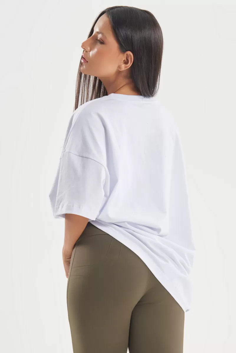 Lets Gym - Camiseta Oversized Line Up Branco - 2753BR