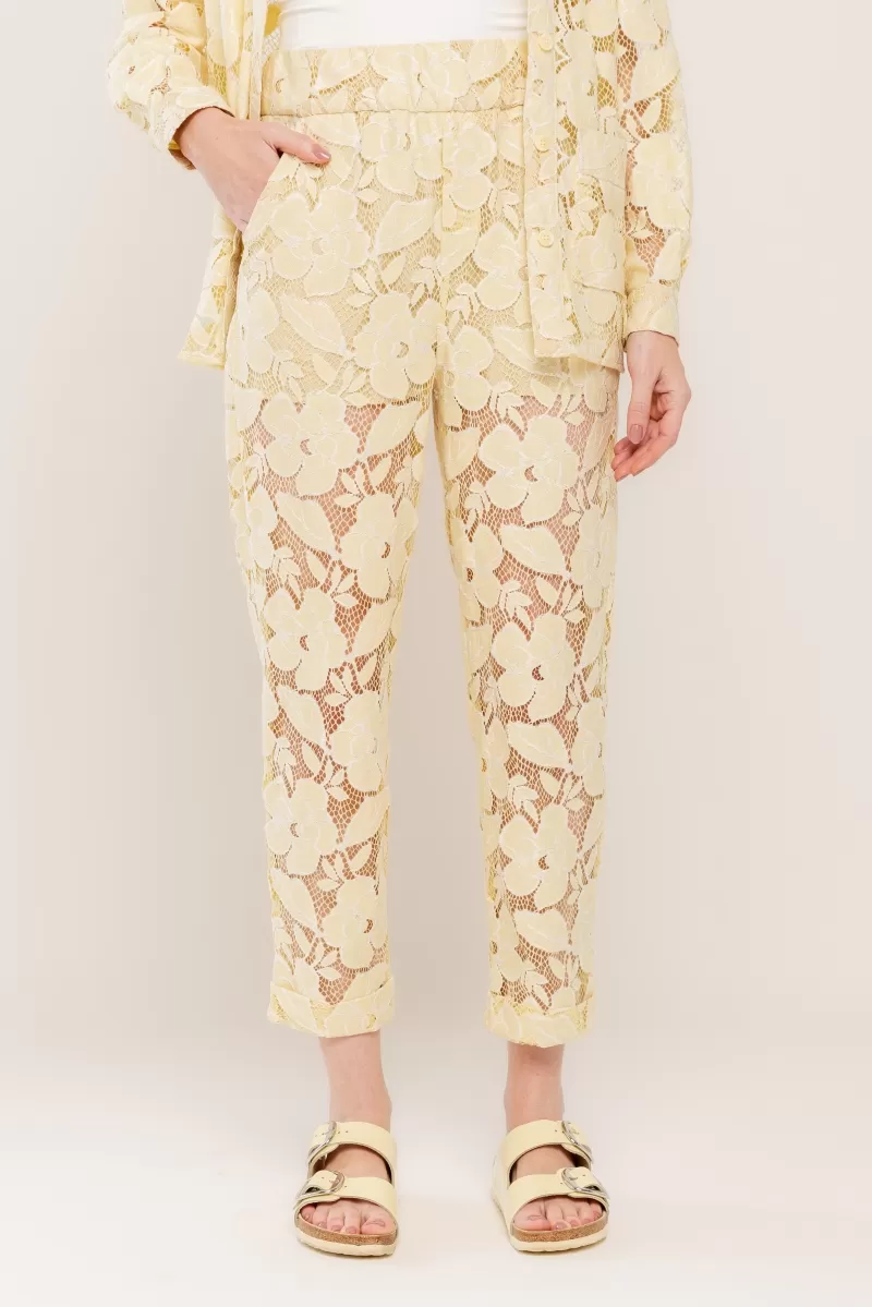 Hidrogênio - CARROT PANTS IN BEIGE ANGELICA LACE - 20481003