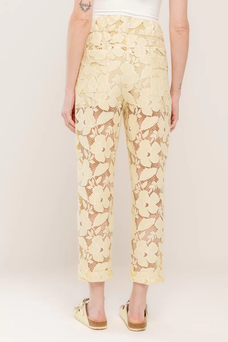 Hidrogênio - CARROT PANTS IN BEIGE ANGELICA LACE - 20481003