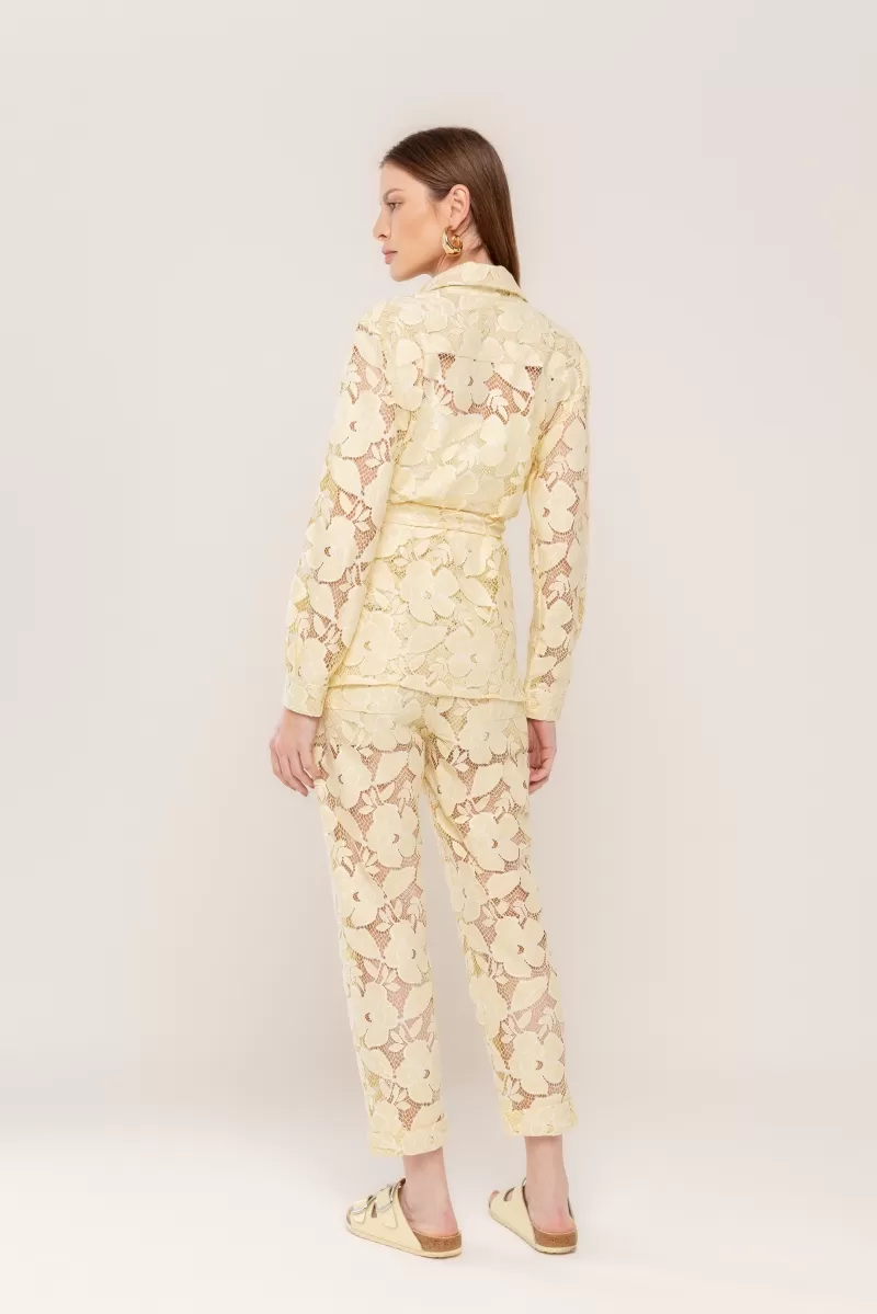 Hidrogênio - CARROT PANTS IN BEIGE ANGELICA LACE - 20481003