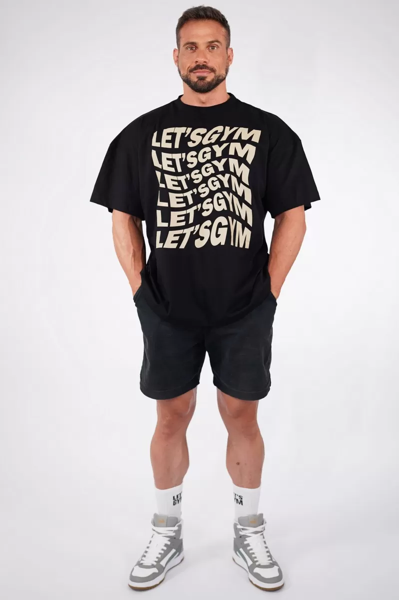 Lets Gym - Camiseta Oversized Presence Preto - 2754PT