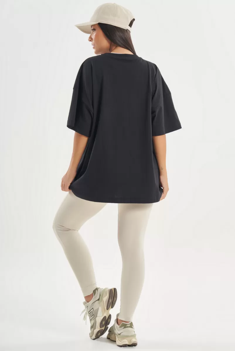 Lets Gym - Camiseta Oversized Presence Preto - 2754PT