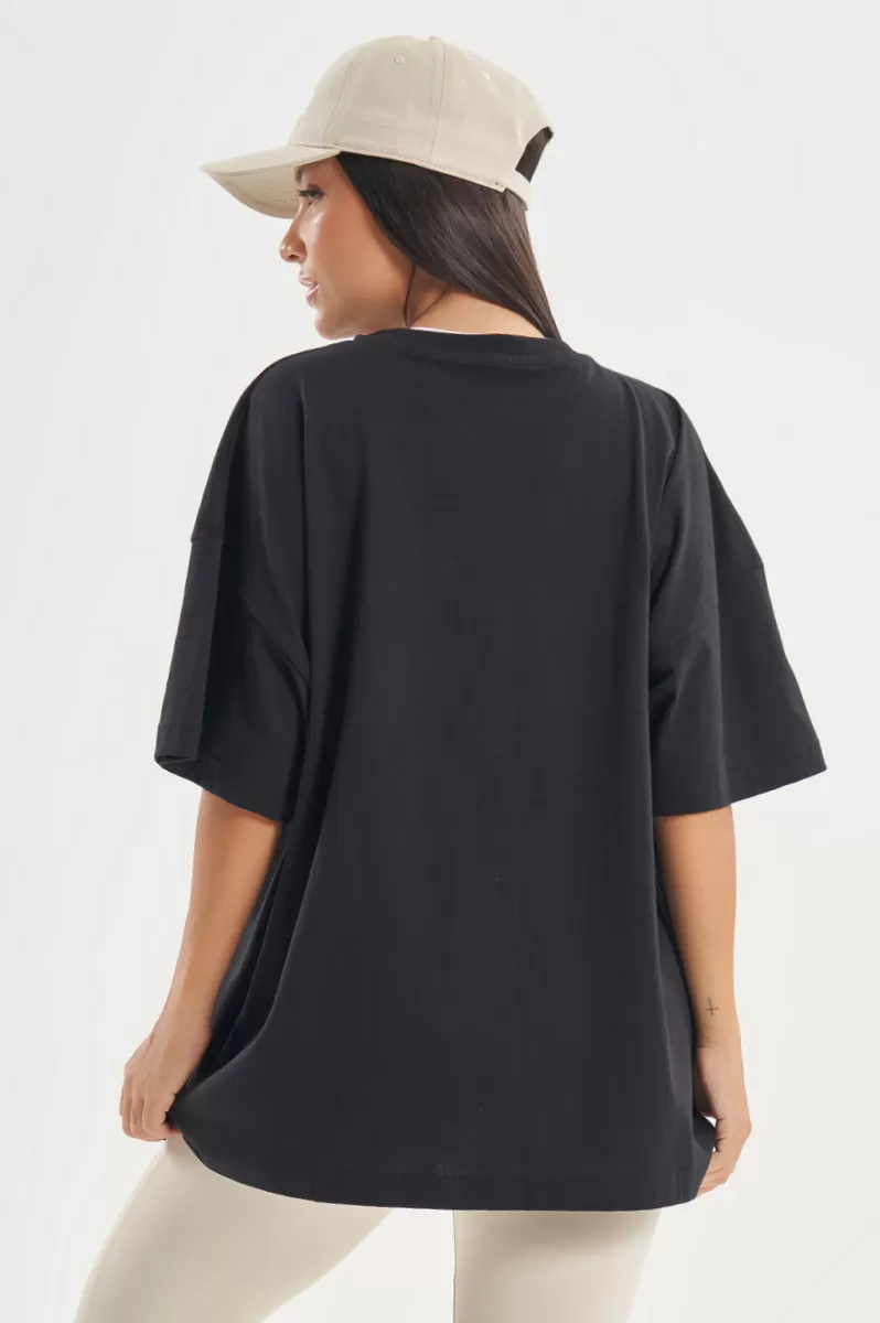 Lets Gym - Camiseta Oversized Presence Preto - 2754PT