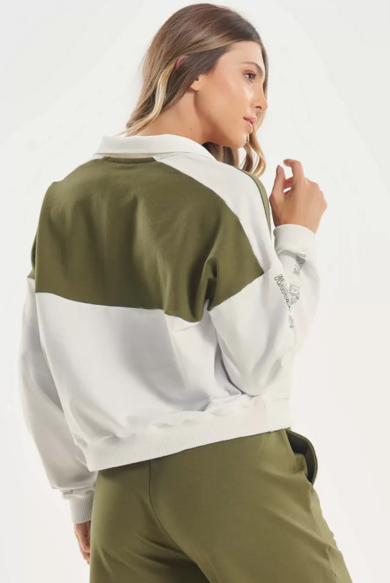Lets Gym - Military Green Champions Blouse - 2781VDM