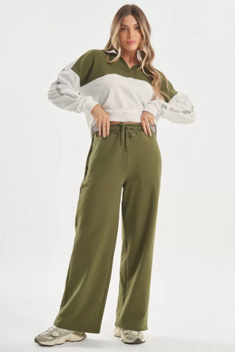 Lets Gym - Champions Military Green Pantalona Pants - 2782VDM