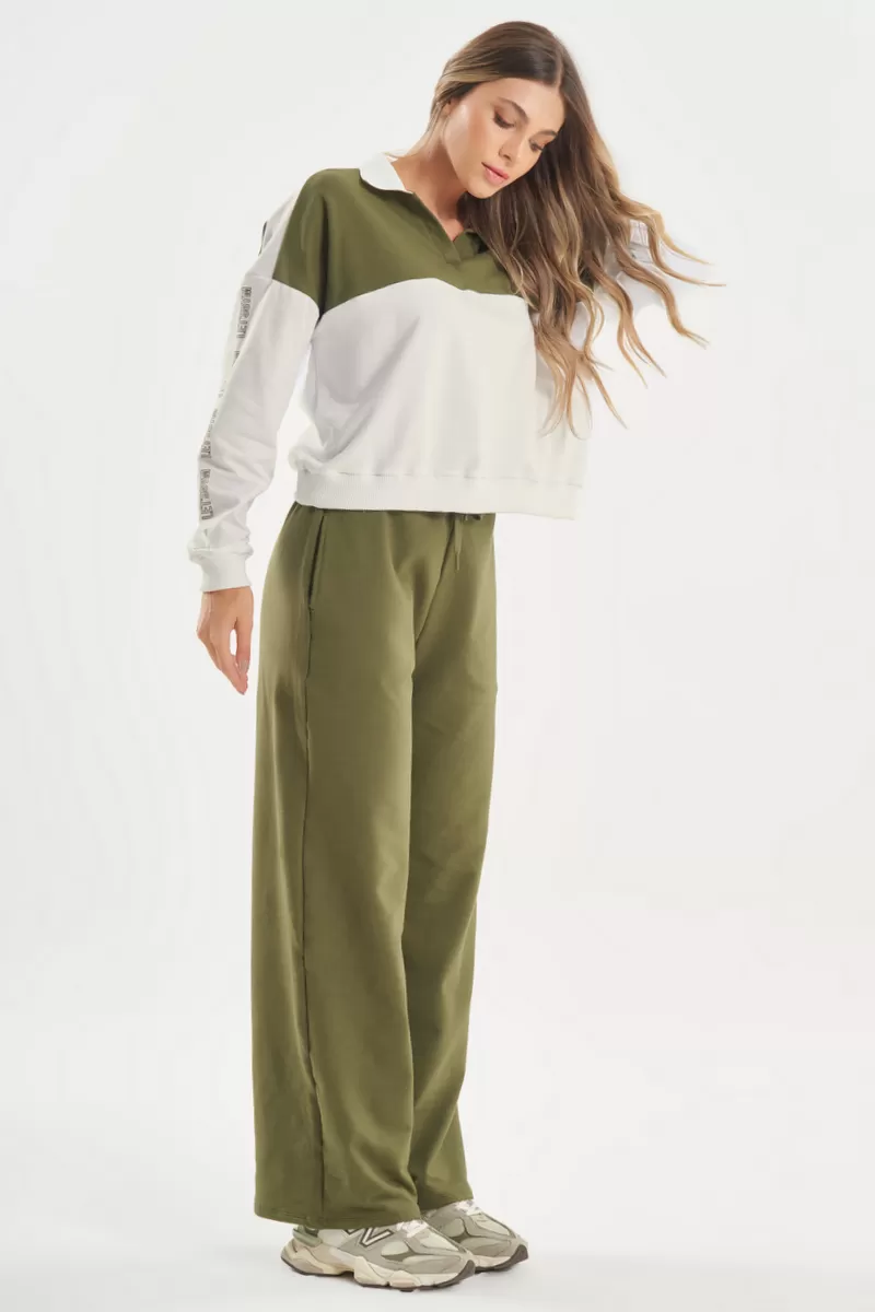 Lets Gym - Calça Pantalona Champions Verde Militar - 2782VDM