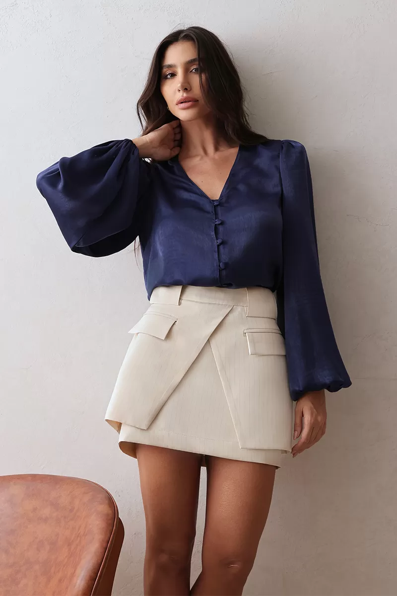 Dot Clothing - Camisa Dot Clothing Sem Gola Marinho - 2683AZUL