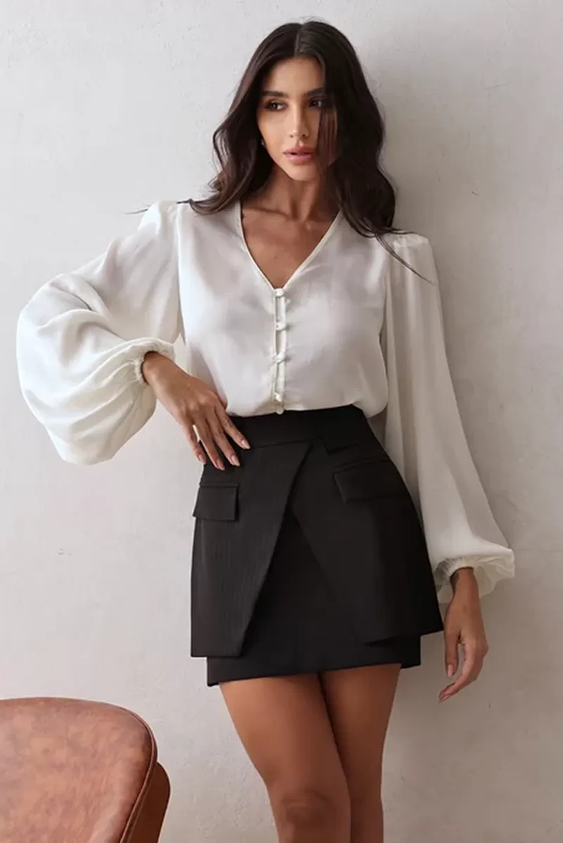 Dot Clothing - Dot Clothing White Collarless Shirt - 2683BRANCO