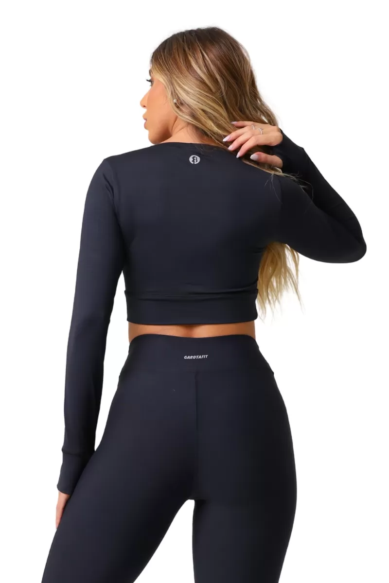 Garotafit - Black Radiant Crop Top - BL247A