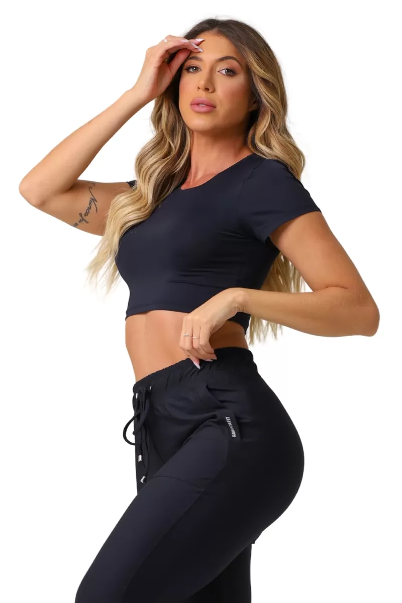 Garotafit - Cropped Lofty Preto - BL245A