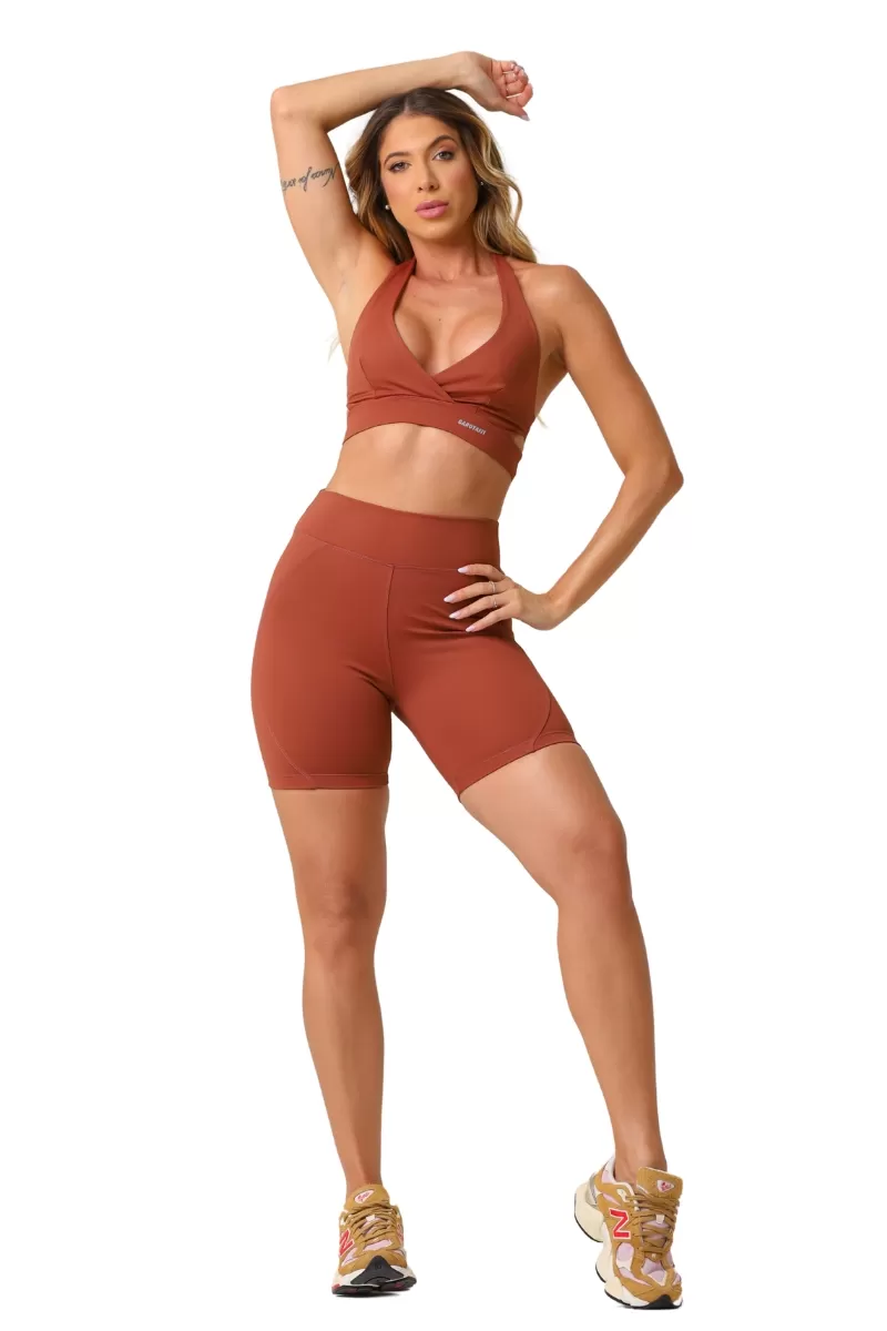 Garotafit - Shorts Biker Kooky Chocolate - SH543CH