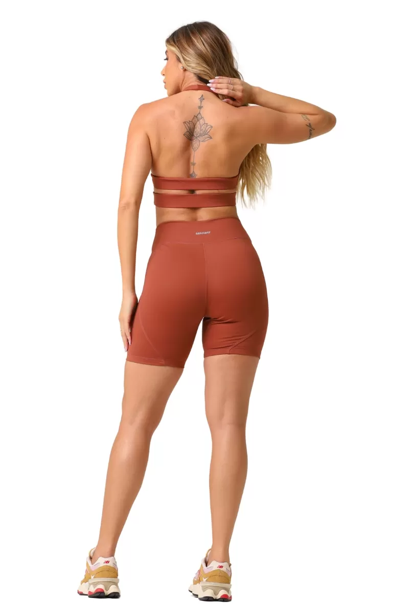 Garotafit - Shorts Biker Kooky Chocolate - SH543CH