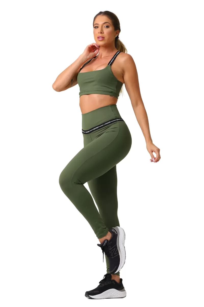 Garotafit - Conjunto Flow Verde Cacto - FCS402HE
