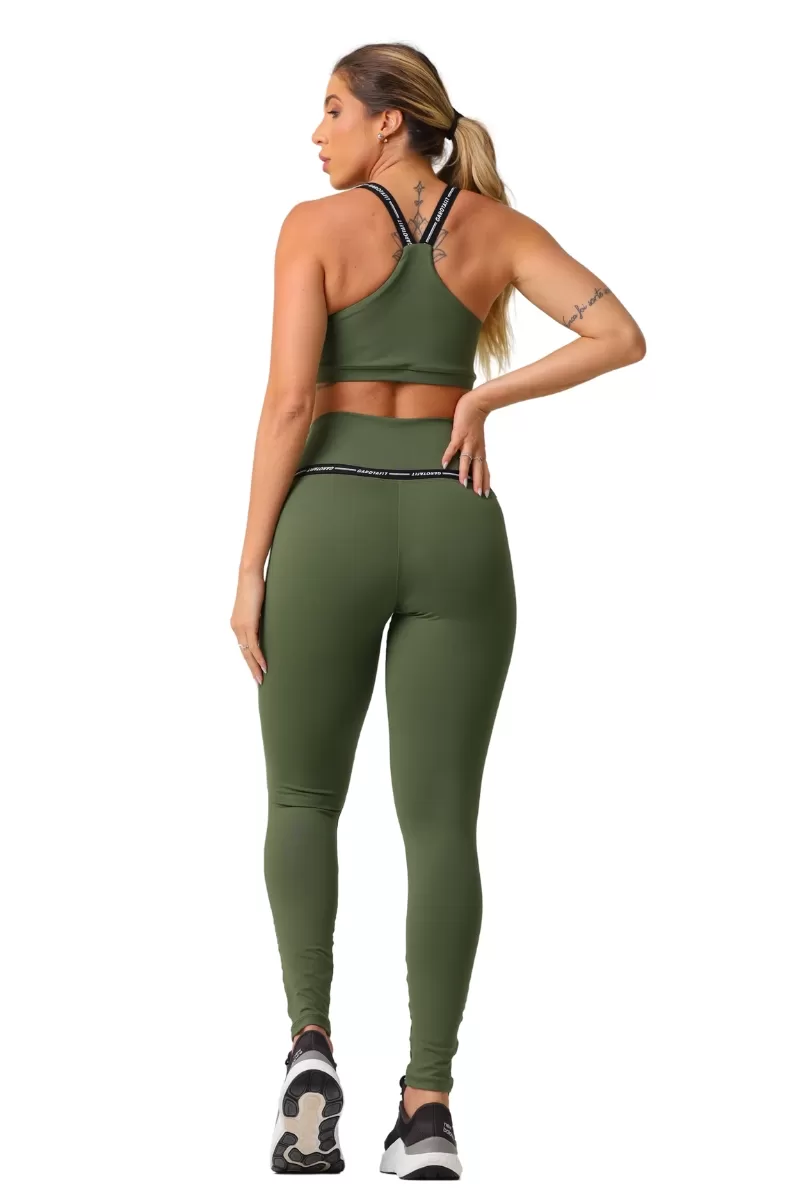 Garotafit - Conjunto Flow Verde Cacto - FCS402HE