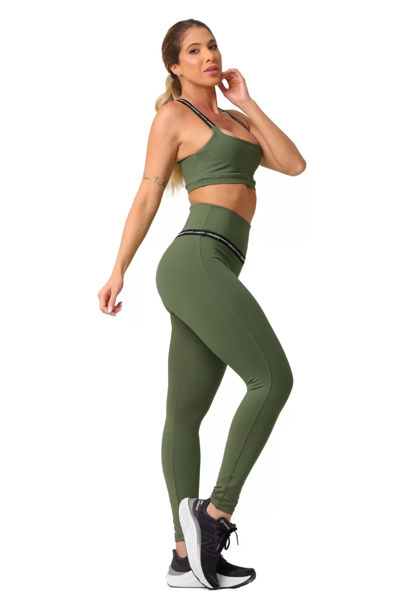 Garotafit - Conjunto Flow Verde Cacto - FCS402HE