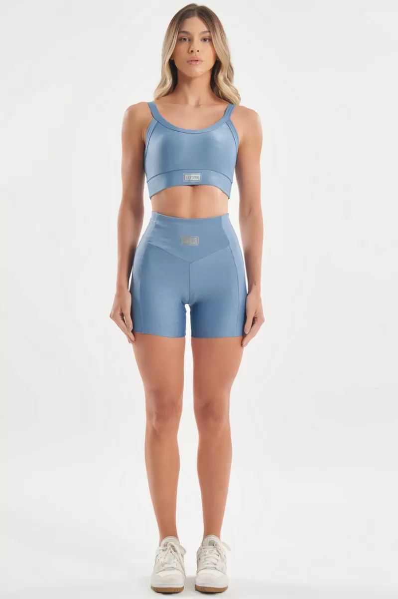 Lets Gym - Short Bright Azul Vintage - 2143BAZV