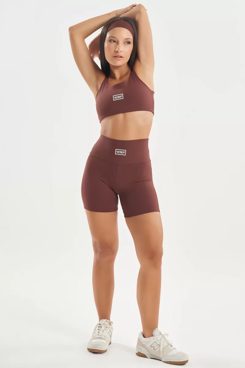 Lets Gym - Shorts Basic Colors Coffee - 2722CF