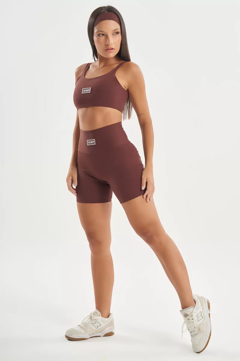 Lets Gym - Shorts Basic Colors Coffee - 2722CF