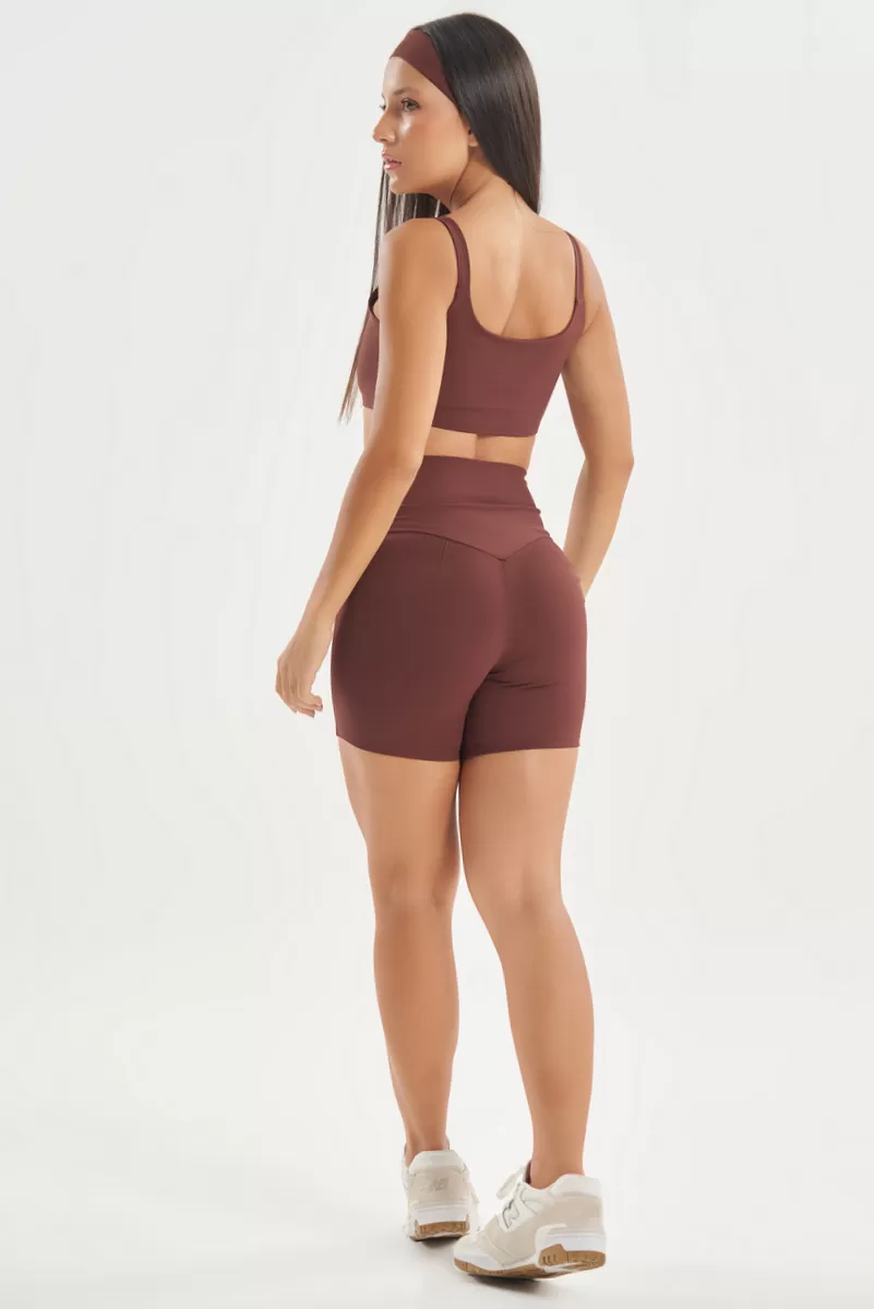 Lets Gym - Shorts Basic Colors Coffee - 2722CF