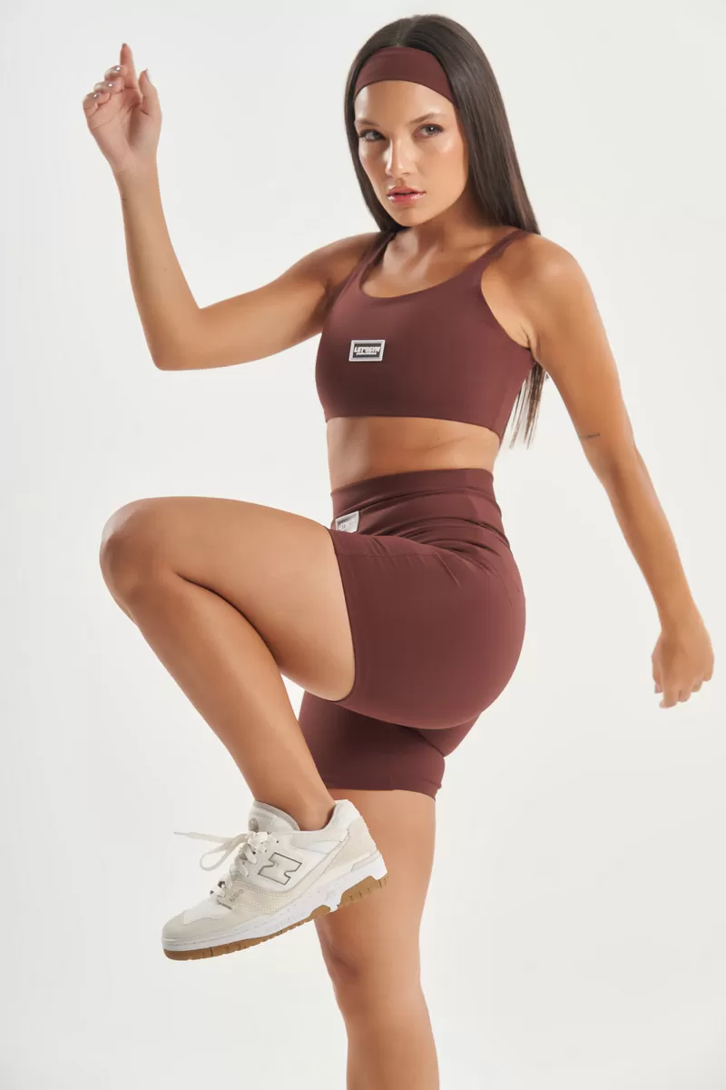 Lets Gym - Shorts Basic Colors Coffee - 2722CF