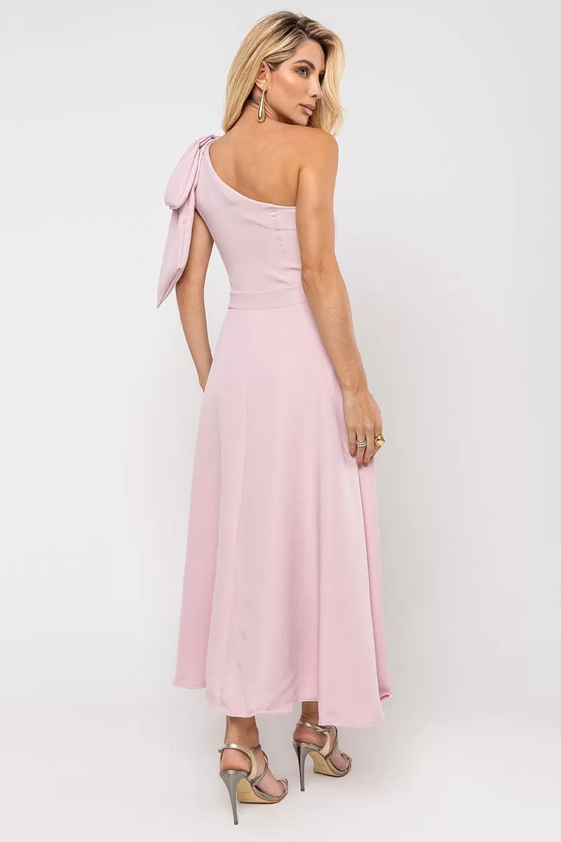Miss Misses - Vestido Glaucia Midi Rosa - 54625060