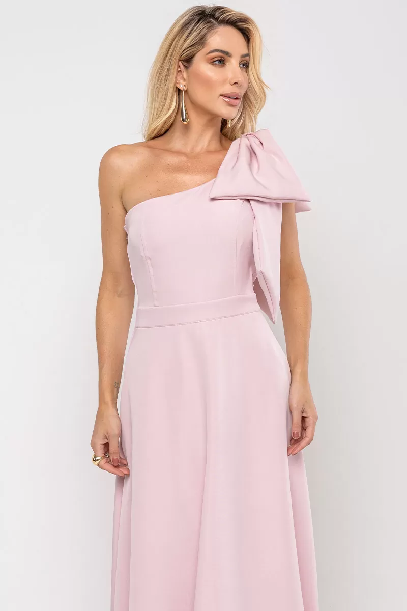 Miss Misses - Vestido Glaucia Midi Rosa - 54625060