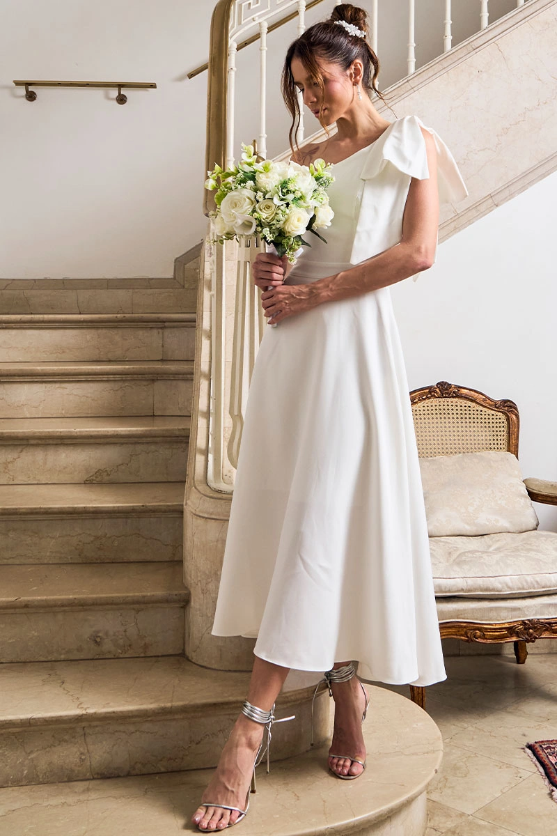 Miss Misses - Vestido Glaucia Midi Off White - 54625030