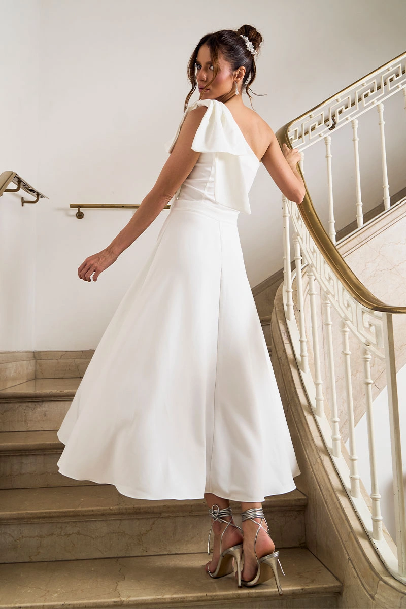 Miss Misses - Vestido Glaucia Midi Off White - 54625030