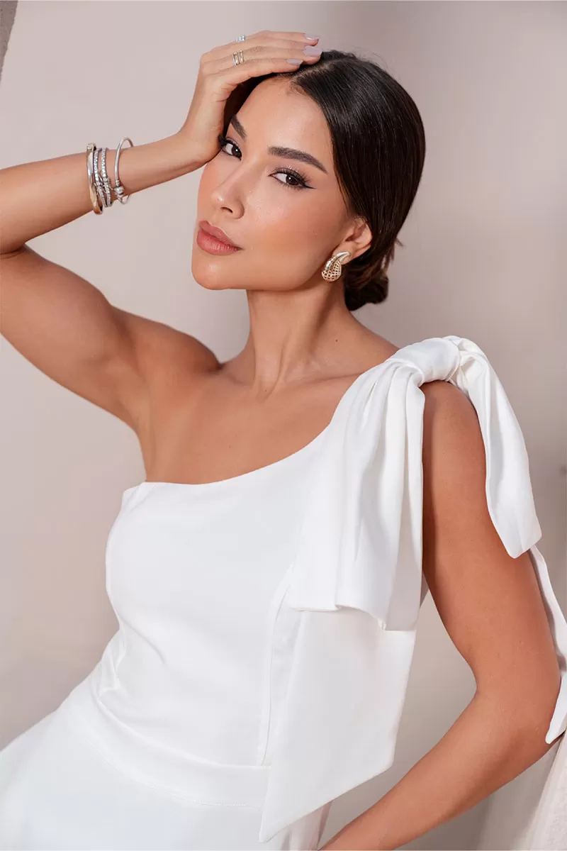 Miss Misses - Vestido Glaucia Midi Off White - 54625030