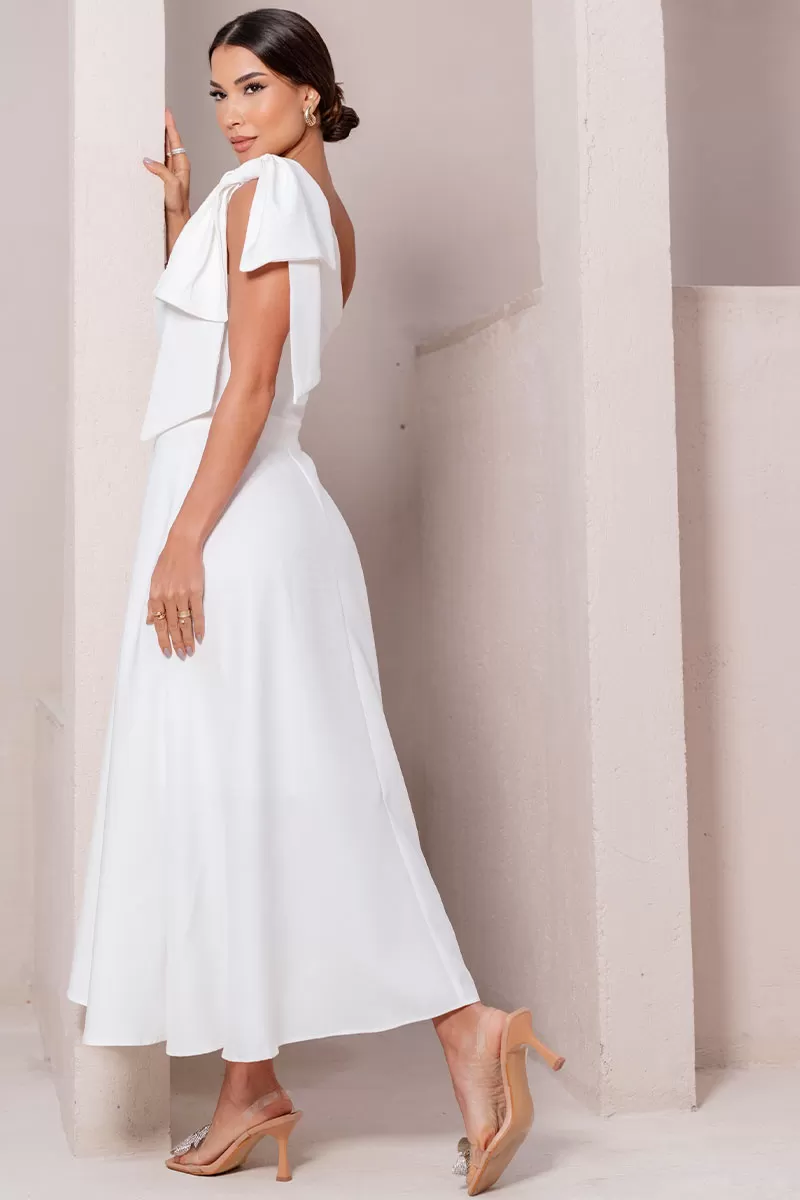 Miss Misses - Vestido Glaucia Midi Off White - 54625030
