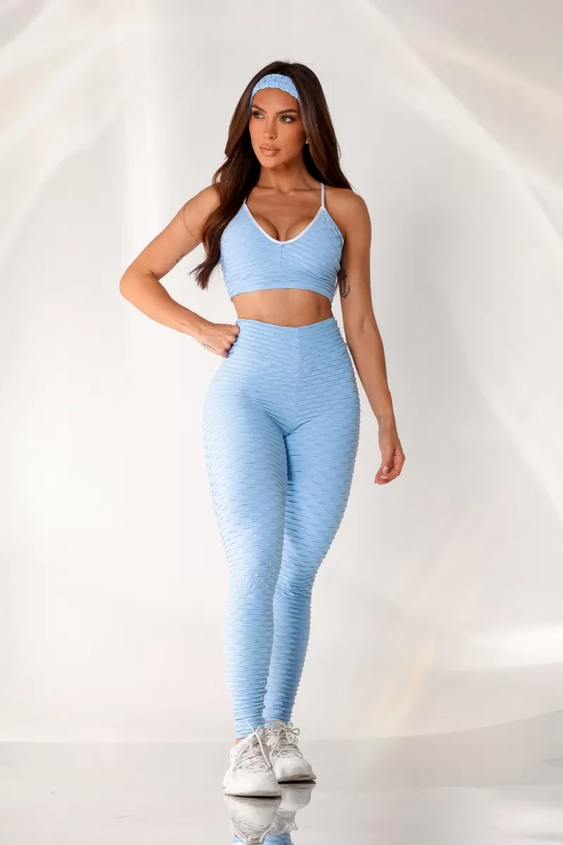Canoan - Serenity Blue Tropical Scrunch Legging - 11220