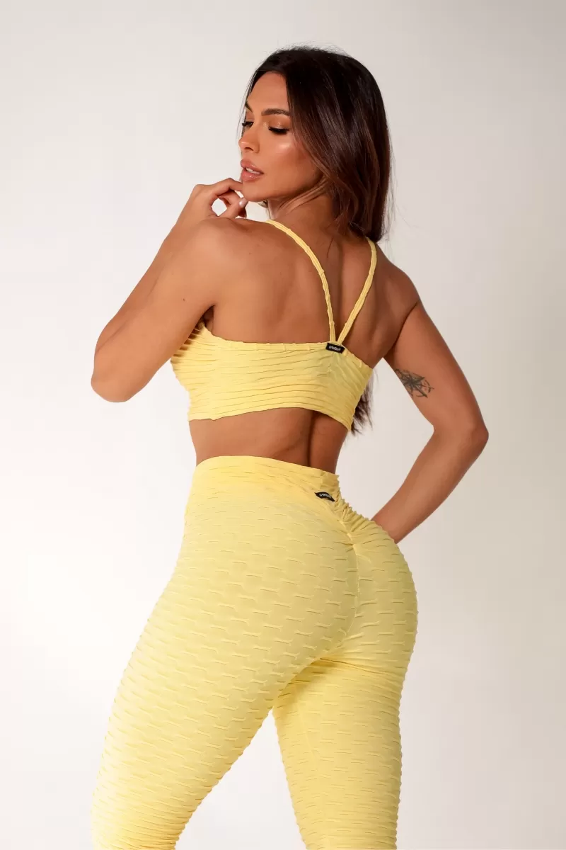 Canoan - Yellow Tropical Scrunch Legging - 11220