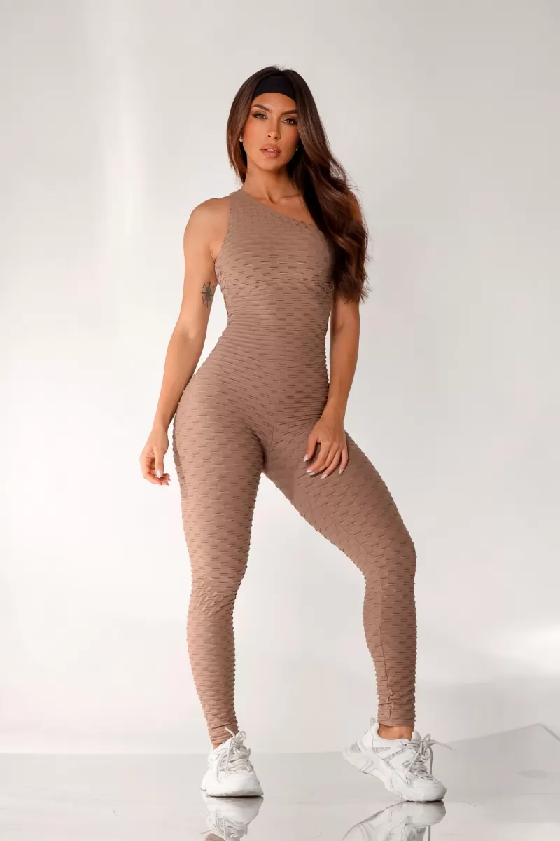 Canoan - Scrunch Tropical Mocha Jumpsuit - 26003