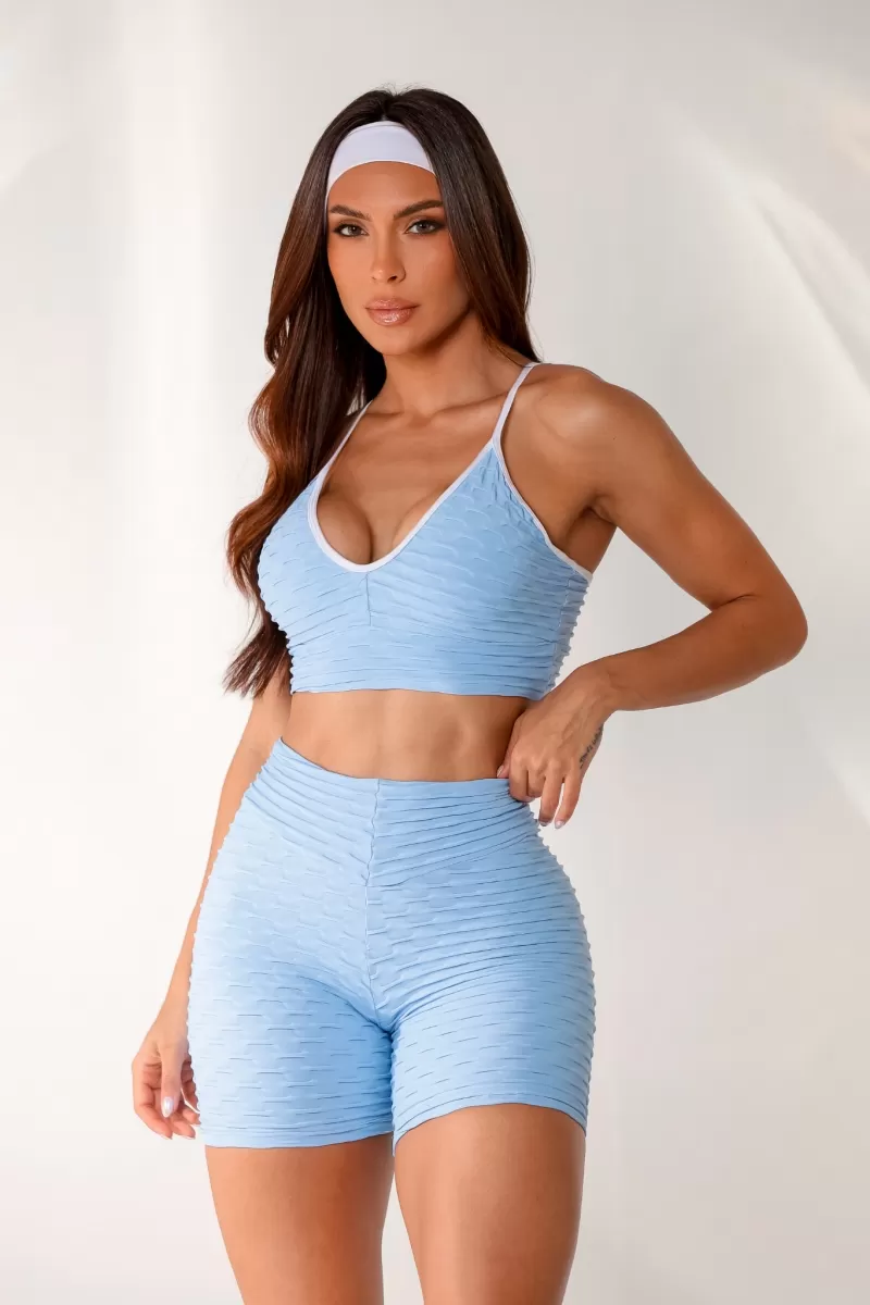 Canoan - Top Recorte Viés Bubble Azul Serenity - 72221