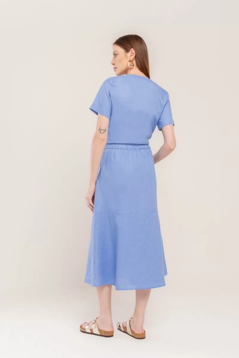 Hidrogênio - PACIFIC BLUE V-NECK BLOUSE - 20348590